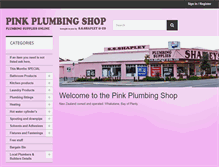 Tablet Screenshot of pinkplumbingshop.co.nz